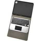 RK11L Aluminum Alloy Touch Bluetooth Keyboard Horizontal Flip Leather Case for iPad Pro 11 2020 / 2018 with Holder & Pen Slot(Black)