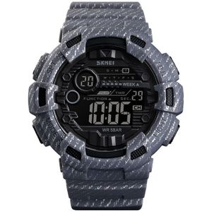 SKMEI 1472 Multifunctional Men Outdoor Sports Noctilucent Waterproof Didital Wrist Watch (Grey)