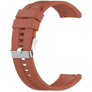 For Huawei Watch GT 2 42mm Silicone Replacement Wrist Strap Watchband with Silver Buckle(Orange)
