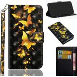 3D Painting Pattern Coloured Drawing Horizontal Flip TPU + PU Leather Case with Holder & Card Slots & Wallet for Huawei P20 Lite / Nova 5i(Golden Butterfly)