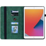 Huidgevoel Solid Color Zipper Smart lederen tablethoes voor iPad 8/7/6/5 9 7 inch