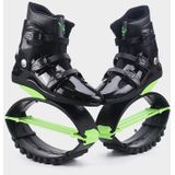 Springschoenen bounce schoenen indoor sport rebound schoenen  grootte: 36/38 (groen en zwart)