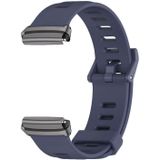 Voor Redmi Watch 3 Lite / Watch 3 Active Mijobs plat gat ademende TPU horlogeband (middernachtblauw + zwart)