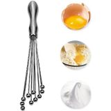 2 STUKS Handmatige Garde Roestvrij Staal Glas Kraal Egg Whisk Keuken Huishoudelijke Hand-Held Bakgereedschappen Type B 12 Inch