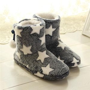 Winter Dikke Bottom Home Boots Katoenen Slippers voor dames  maat: 38-39 (donkerblauw)