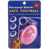 Mini Safe Football Loud Personal Alarm with Anti-Rape for Girl and Kids  120Db Alarm(Pink)