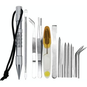 Umbrella Rope Needle Marlin Spike Bracelet DIY Weaving Tool  Specification: 14 PCS / Set Silver