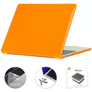 Voor MacBook Air 13.6 2022 A2681 AMERIKAANSE Versie ENKAY 3 in 1 Crystal Laptop Case met TPU Toetsenbord Film/Anti-stof Stekkers (Oranje)