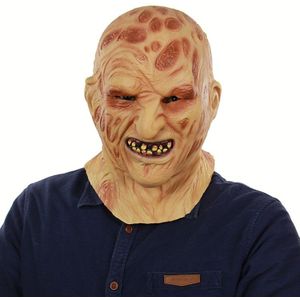 Halloween Festival Party Latex Burn Face Mask Skeleton Frightened Mask Headgear