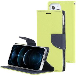 GOOSPERY FANCY DIARY Cross Pattern Horizontal Flip Leather Case with Holder & Card Slots & Wallet For iPhone 13 Pro(Green)