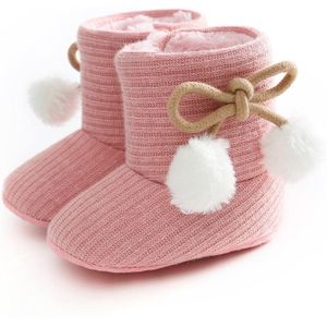 Winter Baby 0-1 jaar oude pasgeboren zachte bodem plus fluwelen peuter schoenen  grootte: binnenlengte 12cm (Roze)