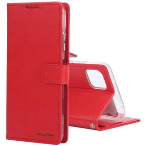 For Samsung Galaxy A22 5G GOOSPERY BLUE MOON Crazy Horse Texture Horizontal Flip Leather Case with Holder & Card Slot & Wallet(Red)