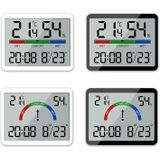 Magnetische LCD digitale wekker Groot scherm met temperatuur-vochtigheidsweergave (8280 wit)