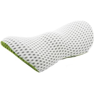 Auto Levert Lumbale Ondersteuning Memory Foam Auto Rugleuning Lumbale Kussen Seat Cushion Lumbale Kussen  Kleur: Groen + Lichtgrijs