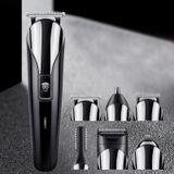SHINON 6 In 1 Multifunctional Electric Hair Clipper Set(USB (Black))
