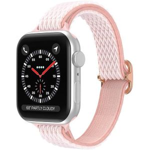 Wave Small Waist Nylon Watch Band For Apple Watch Series 7 45mm / 6&SE&5&4 44mm / 3&2&1 42mm(Pink)