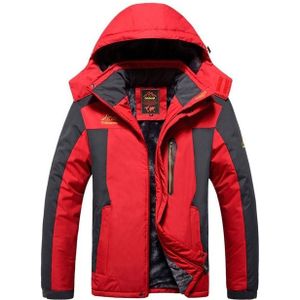 Winter fleece militaire jassen mannen winddicht waterdichte uitloper parka Windbreaker warme jas  maat: XL (rood)