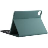 TG11BC Detachable Bluetooth Black Keyboard Microfiber Leather Protective Case for iPad Pro 11 inch (2020)  with Touchpad & Pen Slot & Holder (Dark Green)