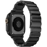 Voor Apple Watch Ultra 49 mm / Series 8 & 7 45 mm / SE 2 & 6 & SE & 5 & 4 44 mm / 3 & 2 & 1 42 mm platte gesp titanium legering horlogeband