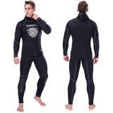 SLINX 1301 2 in 1 5mm Neoprene Super Elastic Wear-resistant Warm Long-sleeved Split Wetsuit Set for Men  with Hood  Size: L