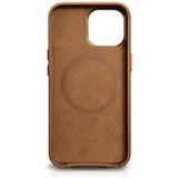 Icarer Oil Wax Texture Magsafe Magnetische Drie-Dekking Cowhide Telefoon Case voor iPhone 13 Mini (Brown)