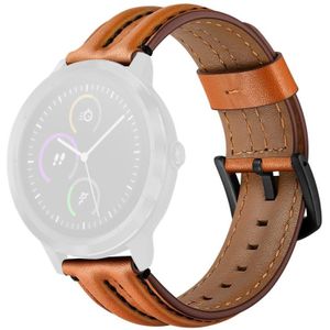 For Garmin Vivoactive3 / Vivomove HR Double Keel Replacement Wrist Strap Watchband(Brown)