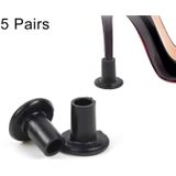 5 Parijs antislip slijtage bestendig verhogen schoenen hoge stiletto hiel beschermer caps  willekeurige kleur levering (zwart)