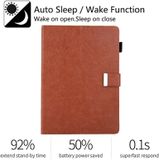 For iPad 5 / 6 / 7 / 8 / 9 Business Style Horizontal Flip Leather Case with Holder & Card Slot & Photo Frame & Wallet & Hand Strap & Sleep / Wake-up Function(Brown)
