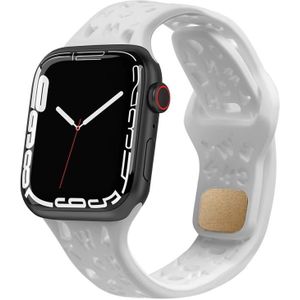 Engelse letters siliconen horlogeband voor Apple Watch-serie 8 & 7 41 mm / SE 2 & 6 & SE & 5 & 4 40 mm / 3 & 2 & 1 38 mm