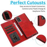 For Samsung Galaxy Note20 Calf Texture 2 in 1 Detachable Magnetic Back Cover Horizontal Flip Leather Case with Holder & Card Slots & Wallet & Photo Frame(Red)