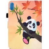 Voor iPad 10e Gen 10.9 2022 Gekleurde Tekening Stiksels Smart Leather Tablet Case (Panda)