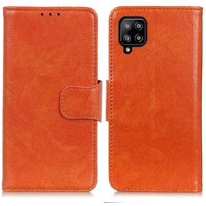 Voor Samsung Galaxy A22 4G EU-versie Nappa Texture horizontale flip lederen hoesje met houder en kaart slots &portemonnee (oranje)