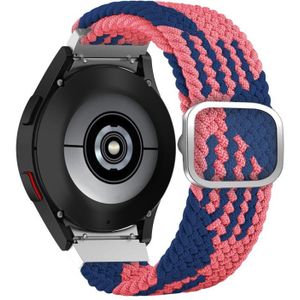 For Samsung Galaxy Watch4 40mm / 44mm Adjustable Woven Watch Band(Pink Blue)