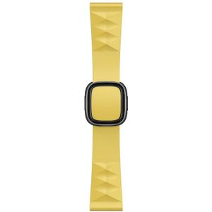 Modern Style Silicone Replacement Strap Watchband For Apple Watch Series 6 & SE & 5 & 4 44mm / 3 & 2 & 1 42mm  Style:Black Buckle(Yellow)