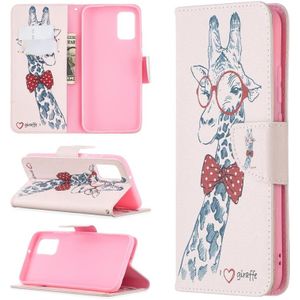 For Samsung Galaxy A02s (EU Version) Colored Drawing Pattern Horizontal Flip Leather Case with Holder & Card Slots & Wallet(Deer)