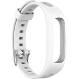 For Huawei Honor Band 4 Running Version / Band 3e Universal Silicone Replacement Wrist Strap Watchband(White)