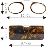 Mini Clip Nose Style Presbyopic Glasses without Temples  Positive Diopters:+3.50(Black)