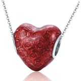 S925 Pure Silver Red Love DIY Bracelet Necklace Beads