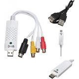 Portable USB 2.0 Audio Video Capture Card Adapter VHS to DVD Video Capture for Win7 / Win8/ XP/ Vista  Free Drive