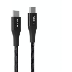 ROCK R13 5A 100W Type-C to Type-C PD Fast Charing Metal Braided Data Sync Cable  Length: 2m (Black)