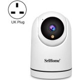 SriHome SH042 2.0MP 1080P HD AI WiFi Pan-tilt bewakingscamera (UK-stekker)