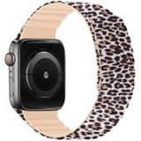 Magnetische camouflage siliconen vervanging riem horlogeband voor Apple Watch Series 7 & 6 & SE & 5 & 4 40mm / 3 & 2 & 1 38mm (Leopard)