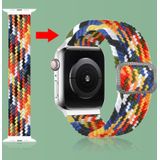 Buckle Braided Elastic Strap Watchband For Apple Watch Series 6 & SE & 5 & 4 40mm / 3 & 2 & 1 38mm(Bright Orange)