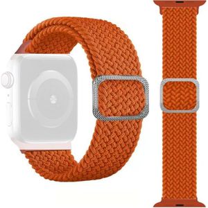 Buckle Braided Elastic Strap Watchband For Apple Watch Series 6 & SE & 5 & 4 40mm / 3 & 2 & 1 38mm(Bright Orange)
