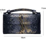 Ladies Snake Sequins Print Wrist Bag Multifunctional Chain One-Shoulder Diagonal Wallet(Orange)