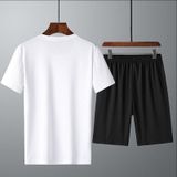 Losse en snel drogende shorts met korte mouwen tweedelig sportpak (kleur: zwart maat: l)