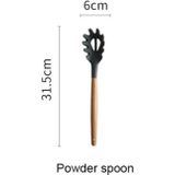 Silicone Wood Handle Spatula Heat-resistant Soup Spoon Non-stick Special Cooking Shovel Kitchen Tools Draging Spoon