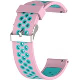 Double Colour Silicone Sport Wrist Strap for Xiaomi Huami Amazfit Bip Lite Version 20mm(Mint Green + Light Pink)