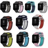 Double Colour Silicone Sport Wrist Strap for Xiaomi Huami Amazfit Bip Lite Version 20mm(Mint Green + Light Pink)