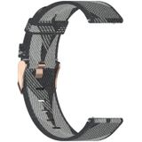 20mm Stripe Weave Nylon Wrist Strap Watch Band for Garmin Venu  Vivomove 3  Vivoactive 3  Forerunner 245 / 645 (Grey)